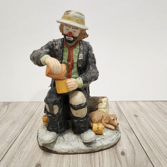 Emmett Kelly Jr. Porcelain Clown Figurine 